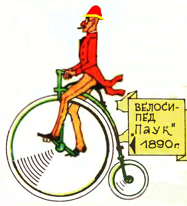 Открытки. 23 апреля День велосипеда. Велосипед Паук 1890