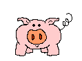 Свинка с  хвостиком картинка смайлик
