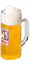 Кружка пива с пеной