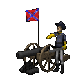 Пушка с флагом
