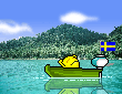 Отдых в лодке на озере