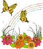 Бабочки над цветами
