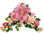 Лилии с розами - приятное сочетание