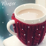 Зимняя чашка в вязаном чехле (winter)