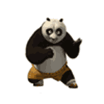 Конг-фу панда отрабатывает движения смайлики картинки