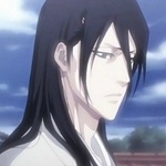 Бьякуя-сан с распущенными волосами из аниме блич