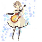 Хирасава юи с платье с гитарой из аниме лёгкая музыка (k-...