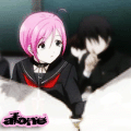 Мока из аниме 'rosario+vampire' в школе (alone)