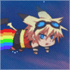Nyan cat в образе блондинистого анимешного мальчика-покем...