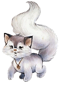 Котик с беличьим хвостом