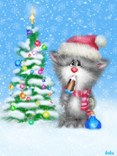 Новогодний котик с эскимо.А.Долотов