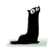 Длинная чёрная кошка