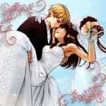 Свадьба эльфов, жених держит невесту на руках