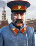 И. В. Сталин на фоне Кремля