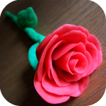 Роза из пластилина