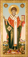 Икона св. епископ Спиридон Тримифунтский,