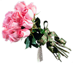 Букет розовых роз в подарок смайлики картинки