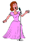 Певица в розовом