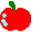 Дармоед в яблоке