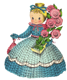 Девочка в пышном платье с букетом цветов