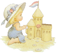 Девочка с песочным замком