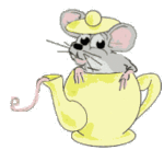 Мышка вылазает из заварного чайника