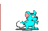 Голубой мышонок смайлики картинки