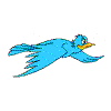 Летящая синяя птица