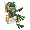 Лягушка на кресле