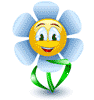 Смайлик-цветок с букетом картинки смайлики