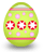 Пасхальное яйцо маленокое, зеленое с цветочками