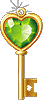 Зеленый ключик-сердечко