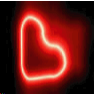 Сердце горящее красным