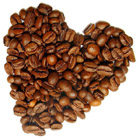 Сердце из кофейных зёрен
