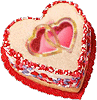 Тортик с двумя сердечками