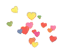 Разноцветные сердечки