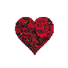Сердце с рисунком из роз