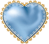 Мерцающее голубое сердечуо