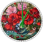 Часы с яркими цветами