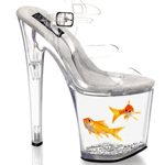 Креативная босоножка-аквариум на высоком каблуке