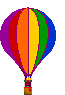 Радужный воздушный шар