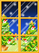 Дед мороз в окне