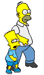 Симпсоны отец с сыном куда-то шагают