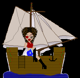 Девушка пират с повязкой на глазе