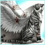Белый тигр с крыльями