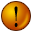 Кнопка желтая, круглая, с восклицательным знаком