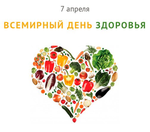 Открытки. 7 апреля. Всемирный день здоровья! Овощи и фрукты