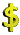 символ доллара желтый
