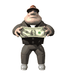 Мужчина с долларами