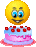 Смайлик с маленьким тортом